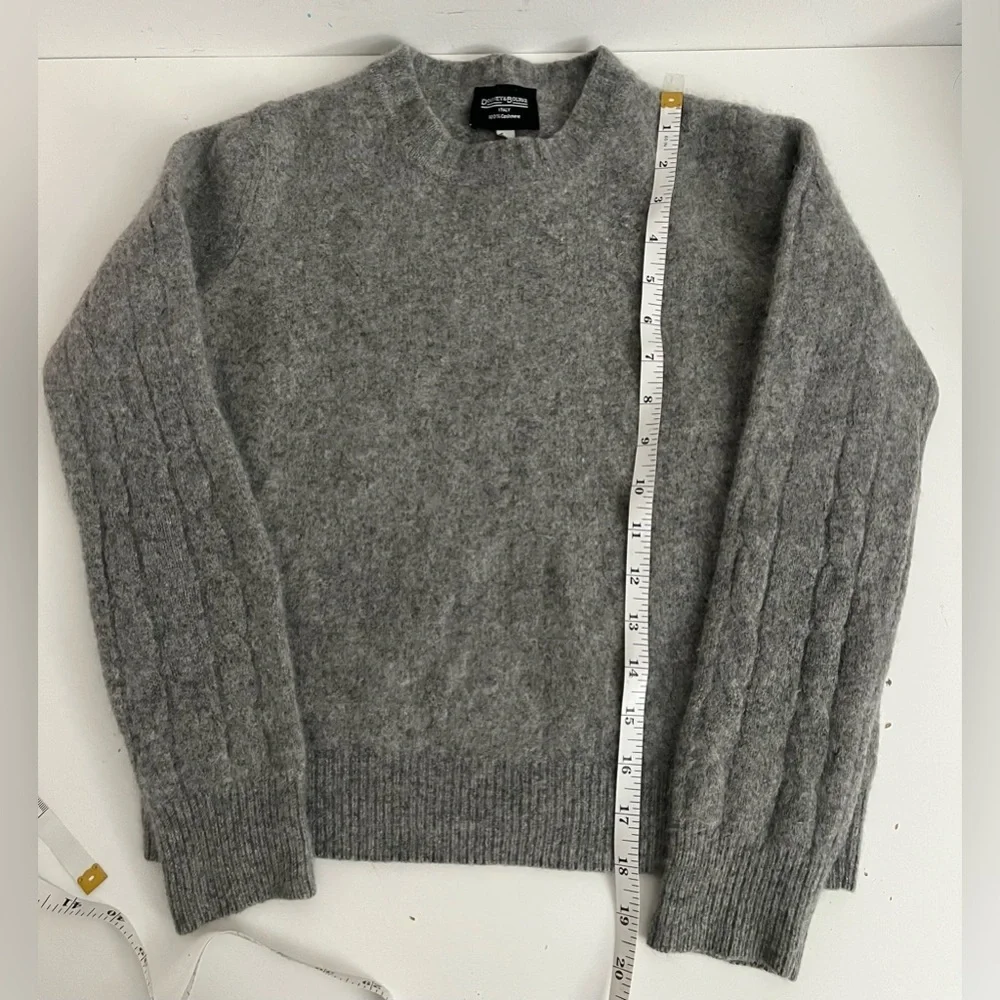 Dooney & Bourke 100% Cashmere Sweater Gray Made in Italy
